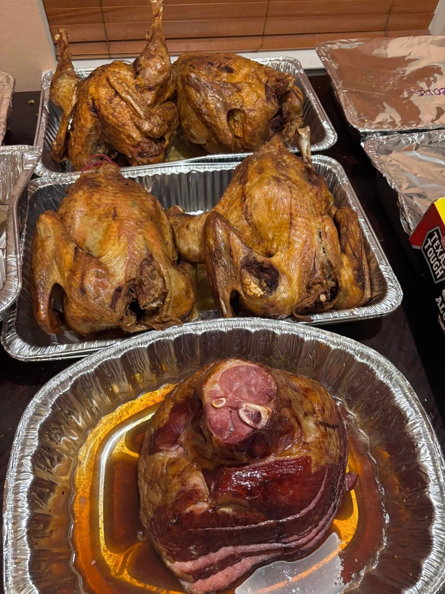 Thanksgiving 2025 — turkey and ham spread for the community